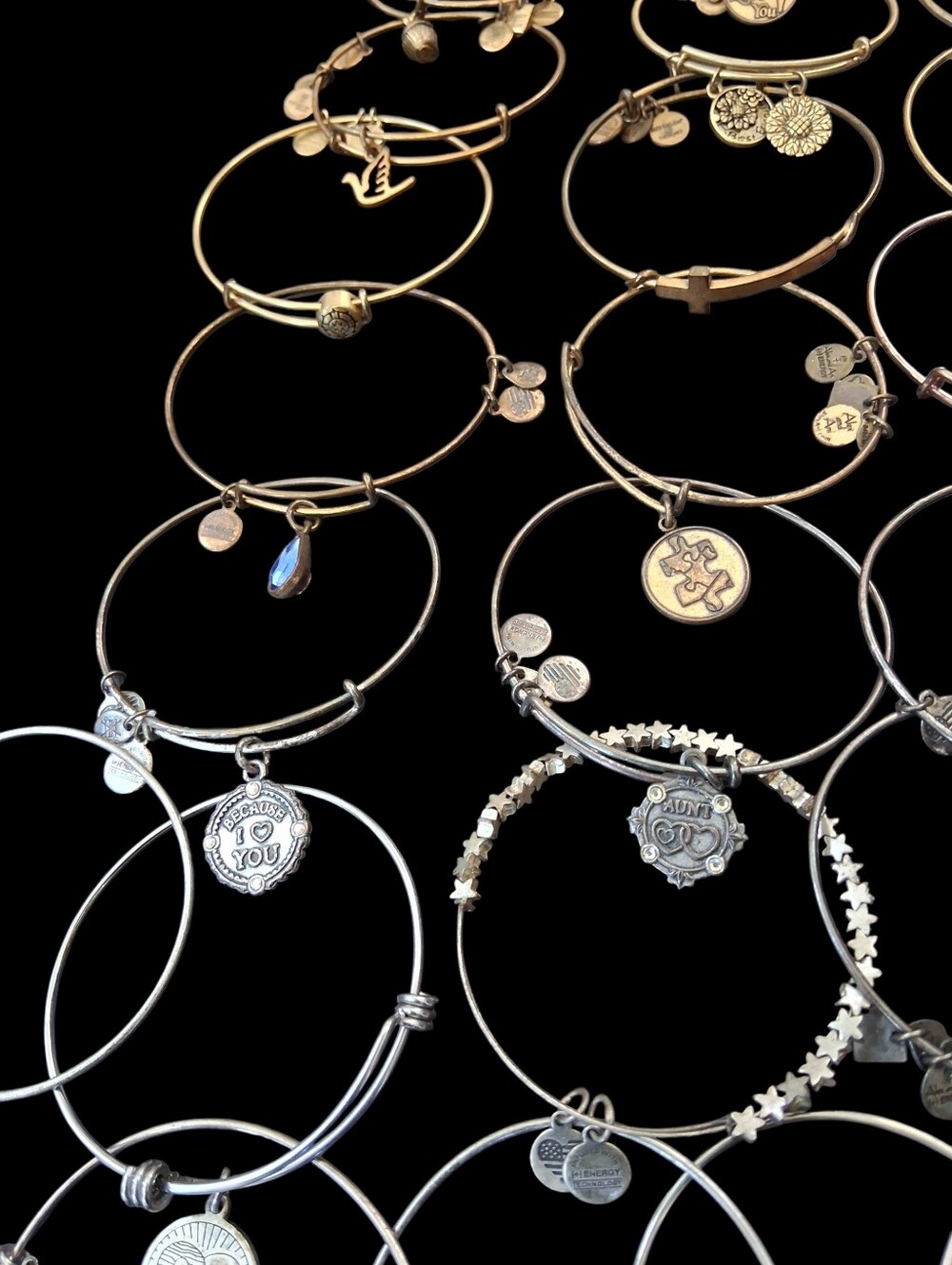 50 Alex and Ani Bracelet Lot Disney Charm Bangles Mixed Styles AS-IS Reseller - Picture 4 of 16